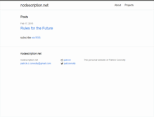 Tablet Screenshot of nodescription.net